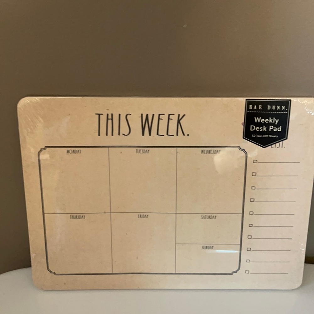 Rae Dunn - THIS WEEK - desk pad